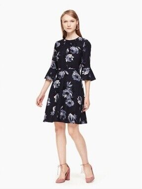 Kate Spade New York Night Rose Crepe dress